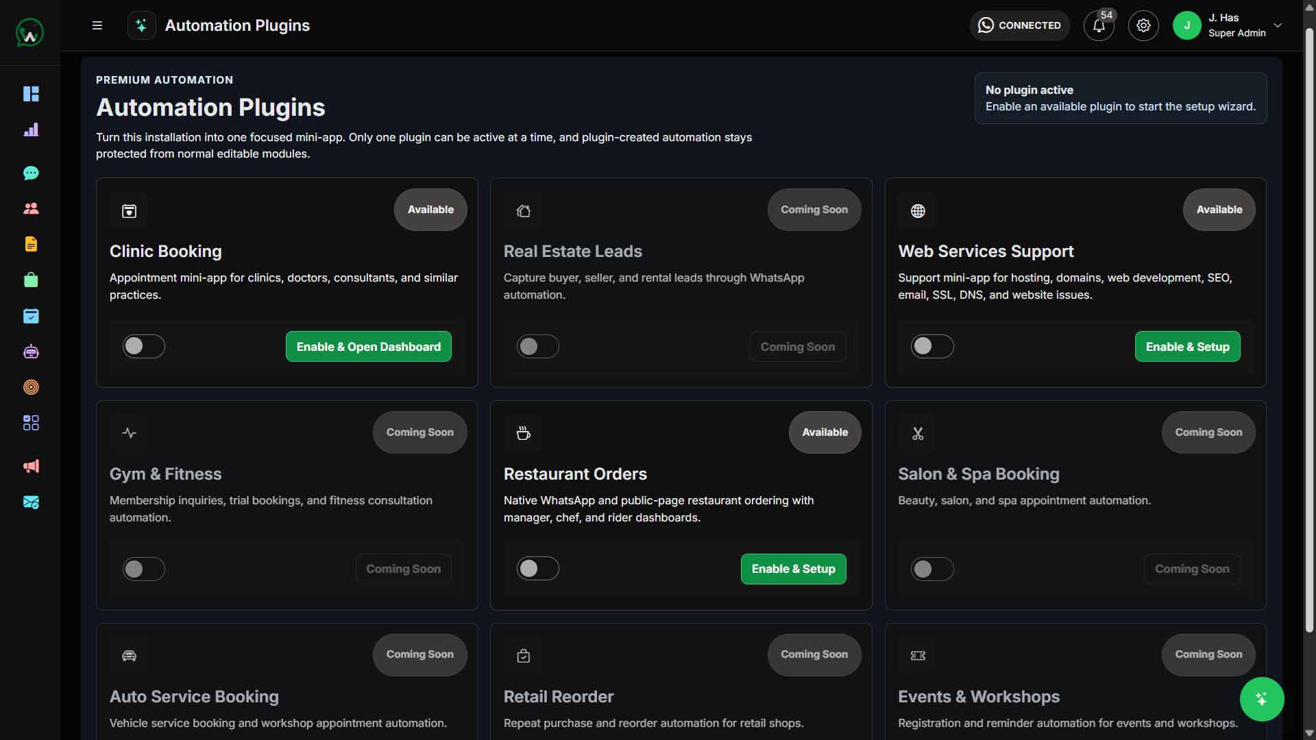 WAPIServer ready workflow plugins