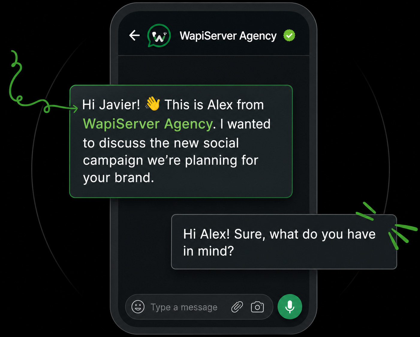 WAPIServer social campaign outreach and client engagement journey