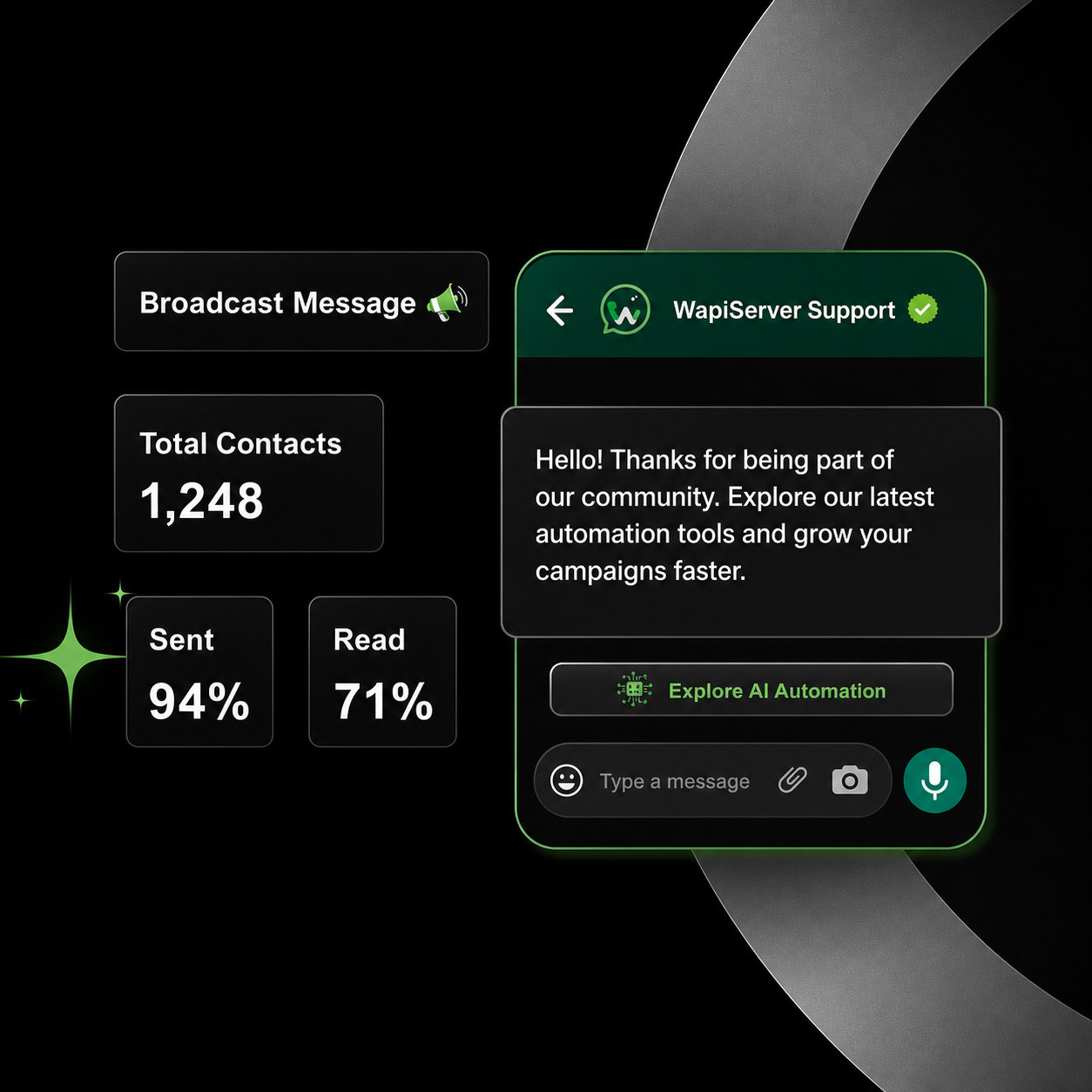 WAPIServer broadcast campaign and recipient performance workflow