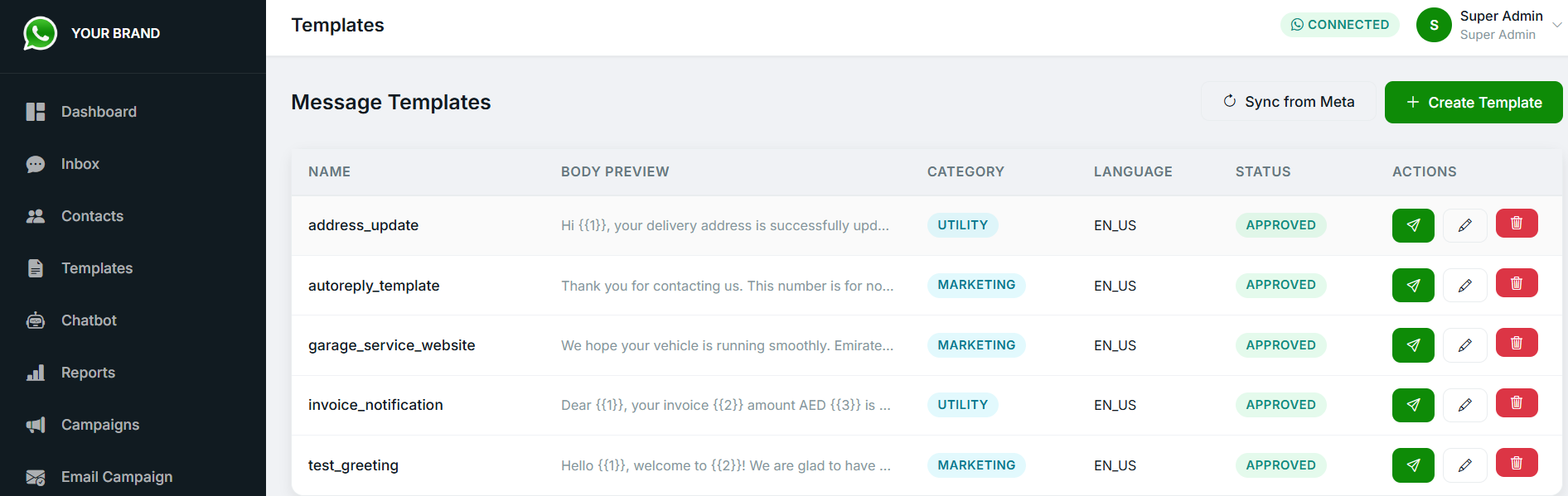 WAPIServer templates preview